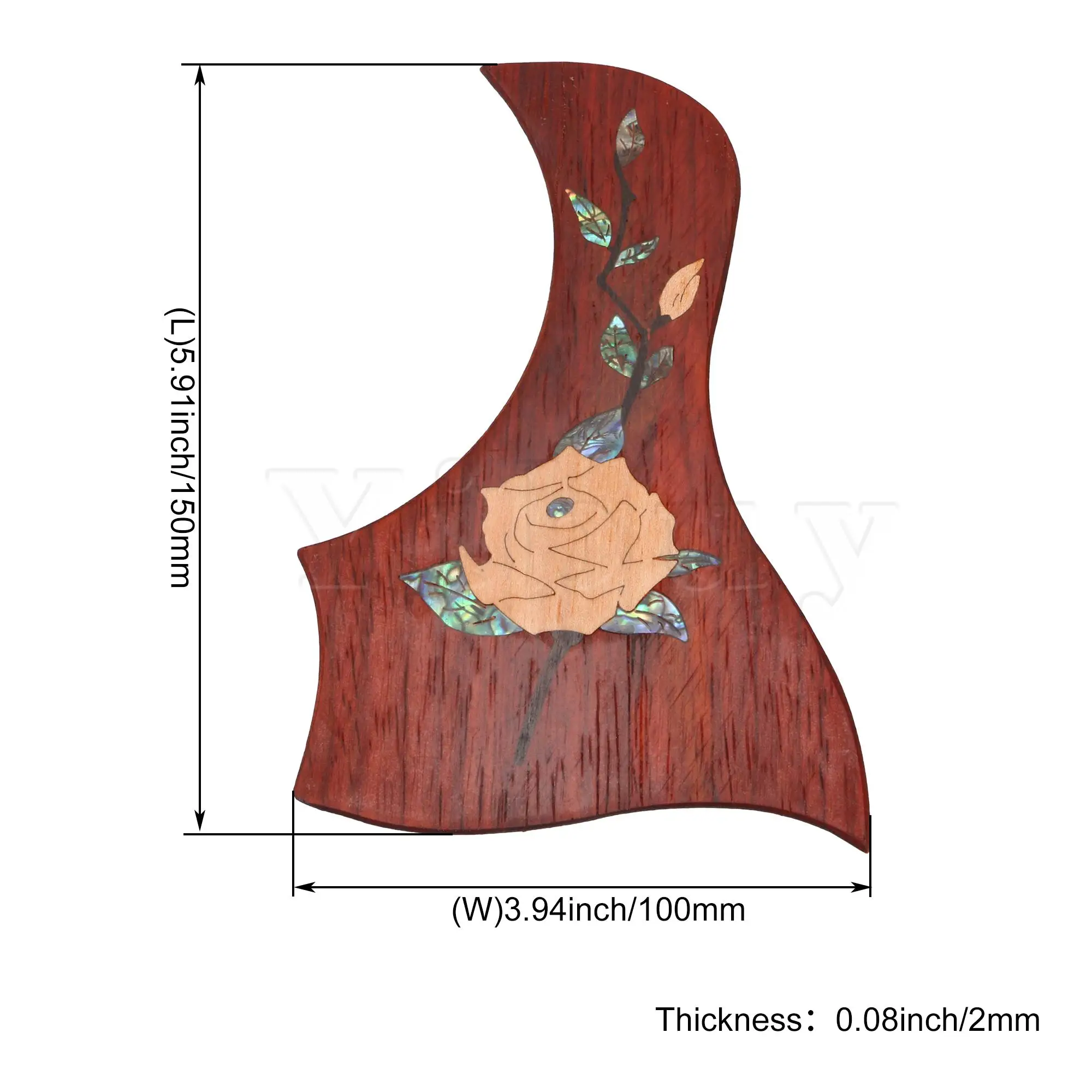 Yibuy Пион шаблон двусторонний клей дерево гитара маркер|Детали и аксессуары для