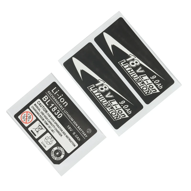 10 комплектов аккумуляторов Label Lithium Ion BL1830 18V с наклейкой, подходящей для акции с логотипом Makita.