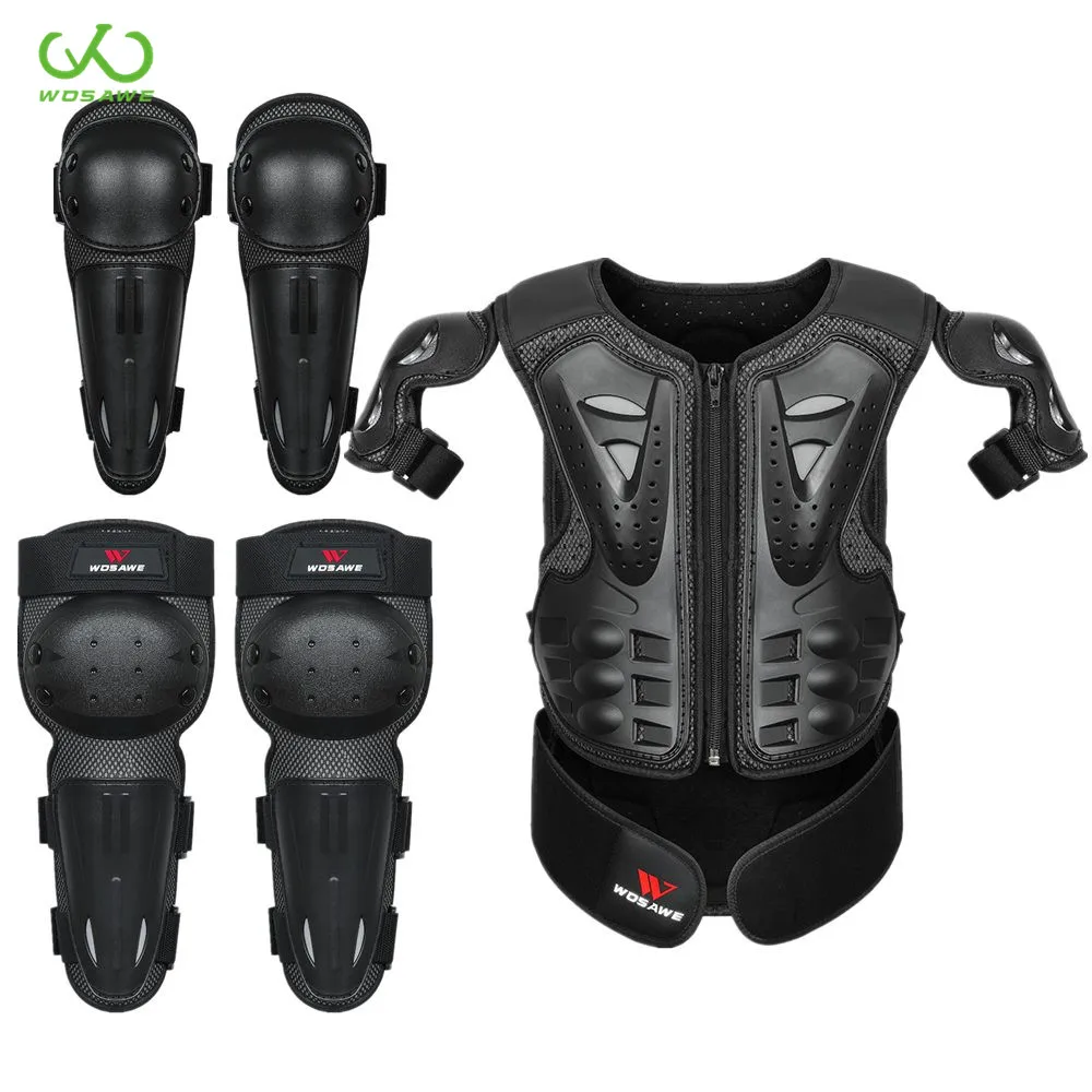 

WOSAWE Full Body Protector Armor Vest Kid Motocross Armor Jacket Chest Protection Elbow Knee Guard Ski Snowboard Protective Gear