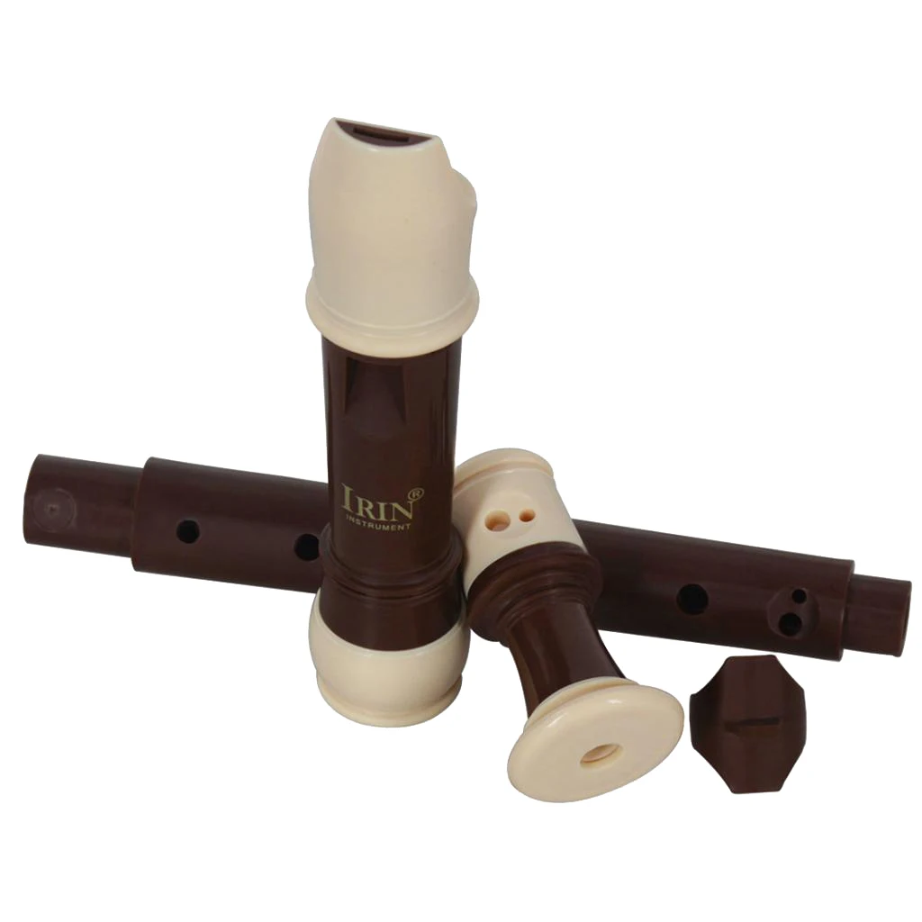 Сопрано рекордер 8-отверстие кларнет с чистящей удочкой + протирочная ткань ключ B