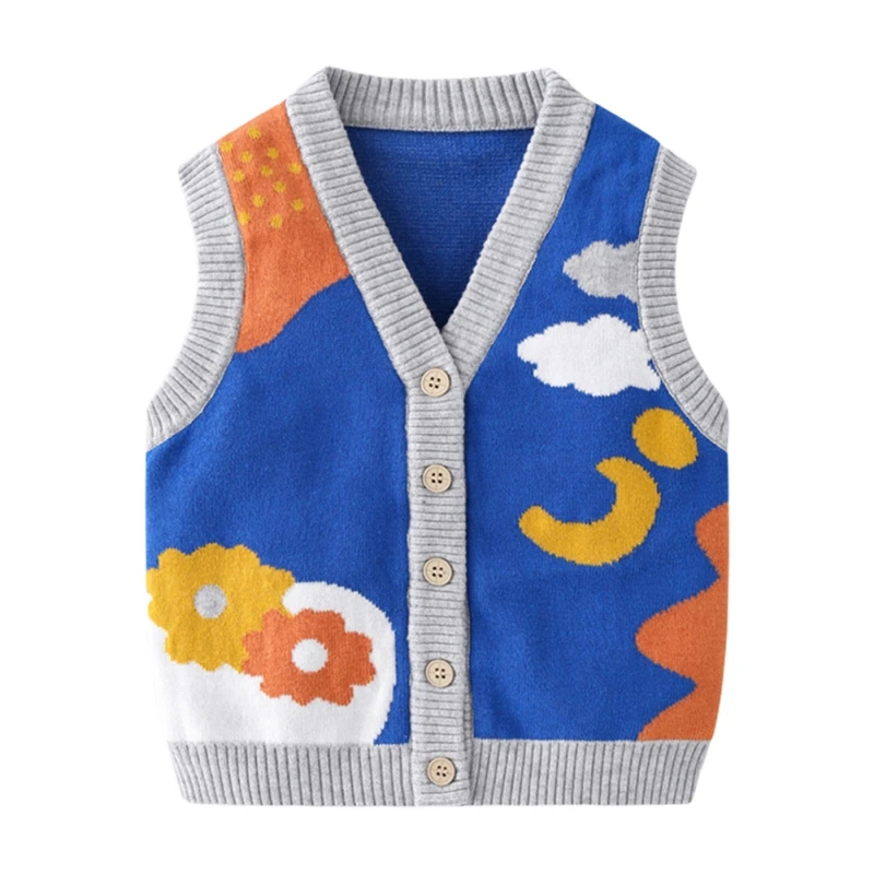 

Осенний Детский свитер Bobora, жилет, вязаный кардиган, жилет, хлопковый свитер без рукавов