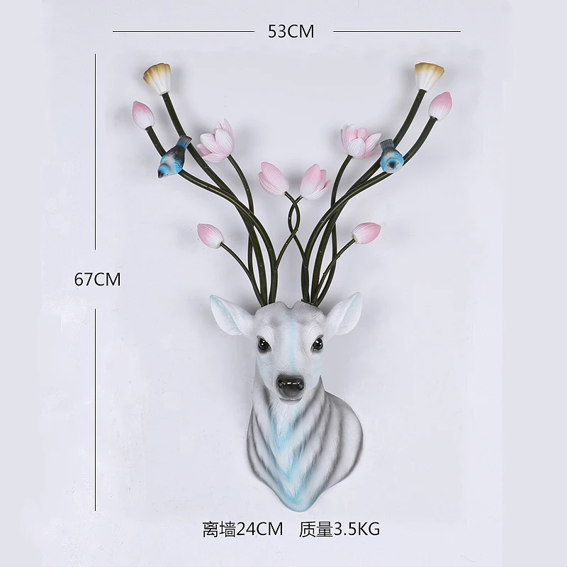 Креативная голова оленя настенный Европейский стиль домашний телевизор фон