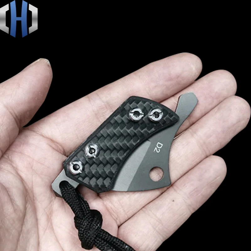Углеродное волокно мини складной острый нож удобный портативный самообороны