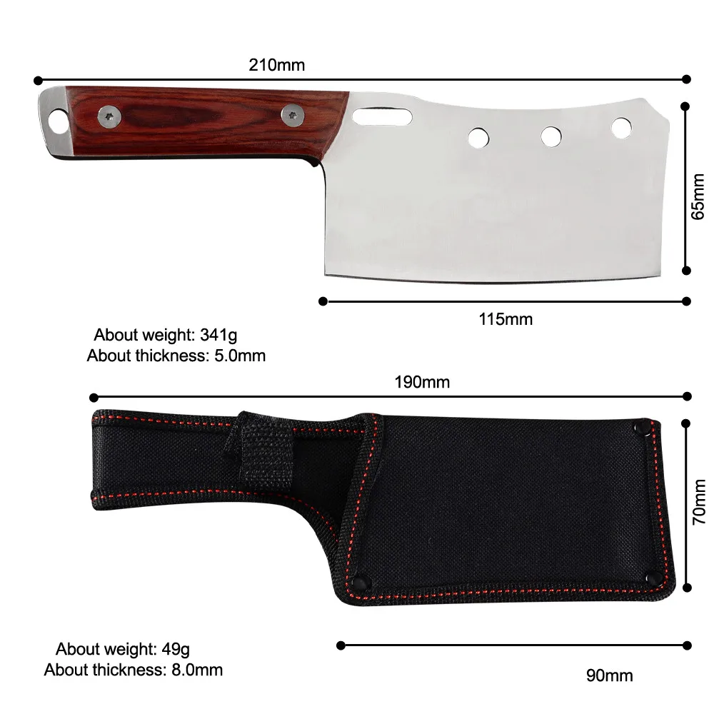 Китайский нож XYj с ножнами из ткани Оксфорд портативный кухонный для улицы набор