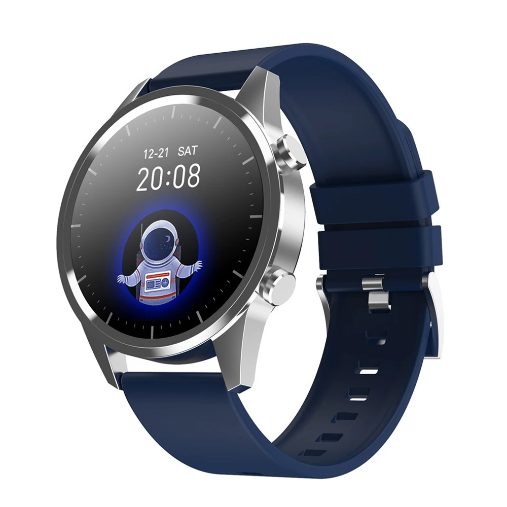 Спортивные Смарт часы с круглым экраном Bluetooth пульсометром тонометром фитнес