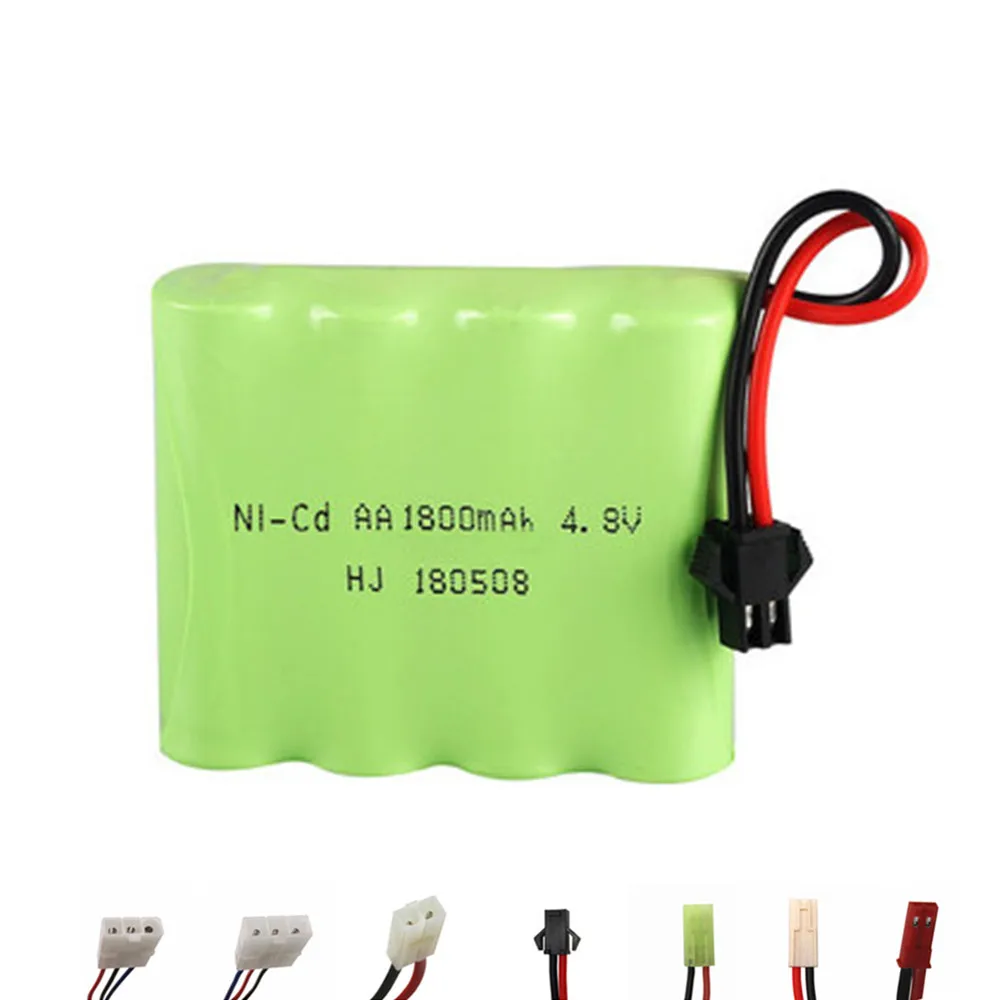 

1800mah 4.8v Rechargeable Battery For Rc toys Cars Boats Guns Tanks Robots nicd aa 4.8v Rechargeable Battery Pack 1-10Pcs