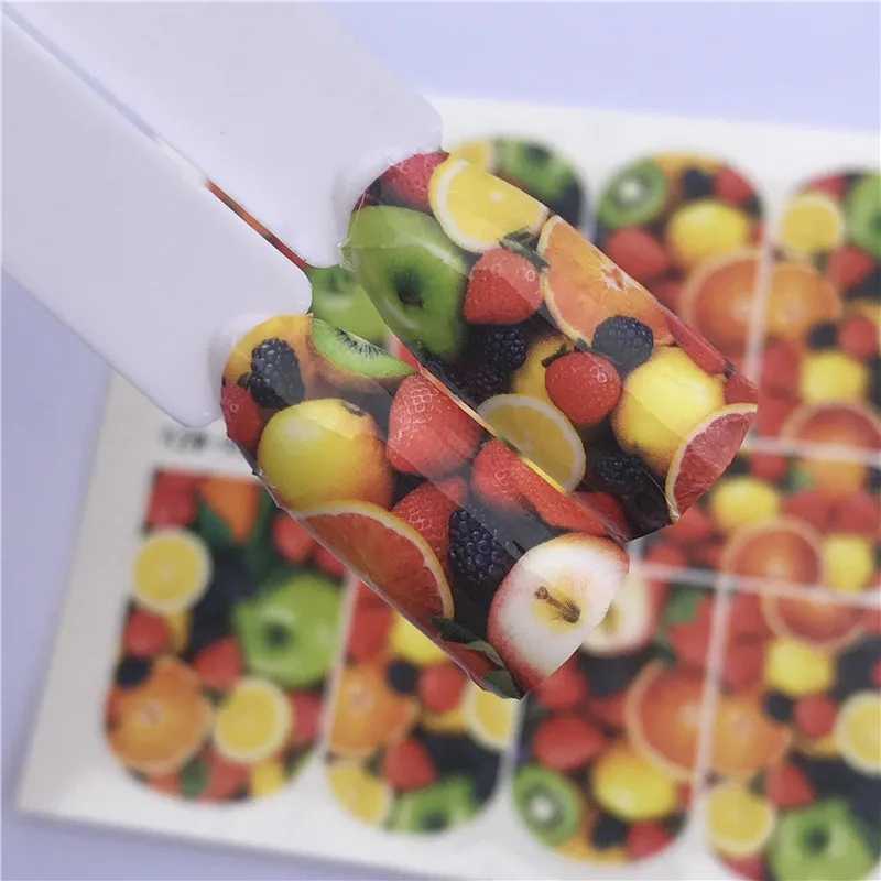 1 лист ярких водных переводных наклеек с Фламинго единорогом цветком красные