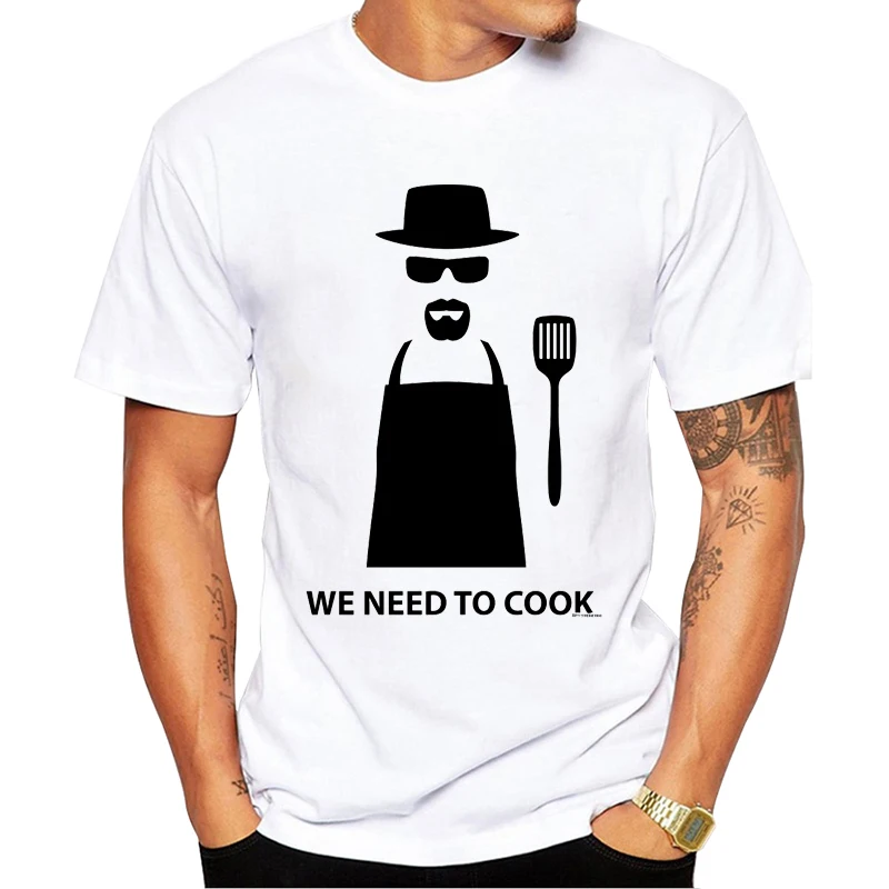 

Летние футболки 2021, модная мужская футболка с принтом «We Need to Cook» и коротким рукавом, повседневные топы