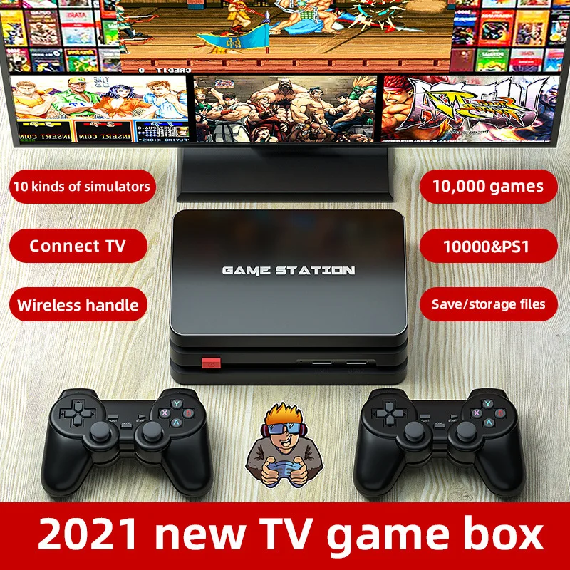 

M8 Plus Video Game Consoles 2.4G Wireless 10000 Game 64GB Retro handheld Game Console With Wireless Controller Video Games Stick