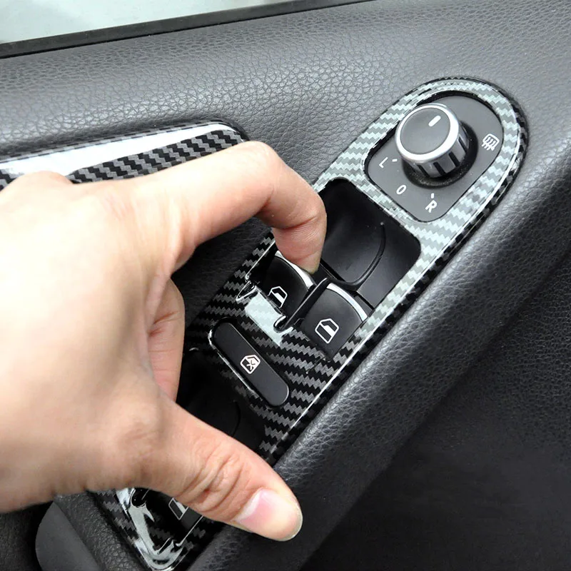 Полный комплект наклейка на дверную ручку автомобиля из углеродного волокна с