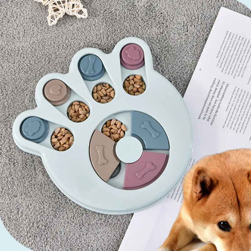 

Обучающая игрушка для собак, медленная кормушка, интерактивный дозатор для увеличения количества еды щенков, Антискользящая миска для обуч...