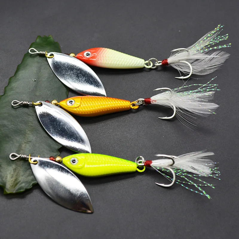 

8g/11g/20g 3D Eyes Anti-Corrosion Bionic Metal Fishing Lures Artificial Rotating Sequins Bait Freshwater Fishing Hard Bait