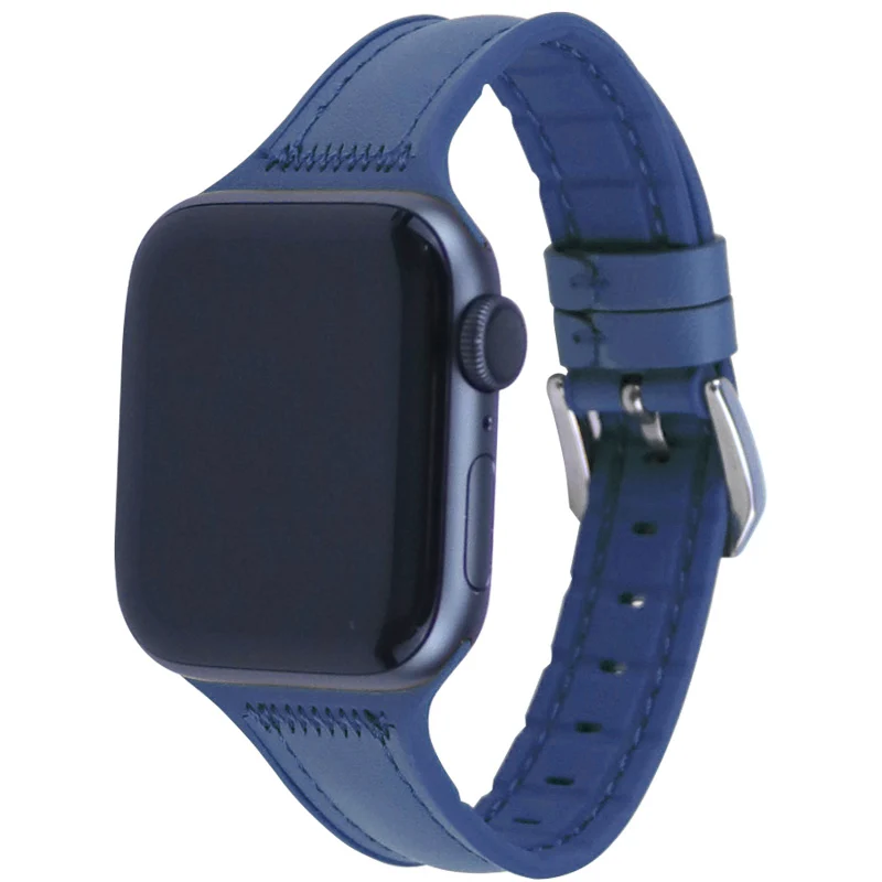 

Colorful Soft Leather Sports Band for Apple Watch Series 1 2 3 4 5 38MM 42MM Rubber Watchband Strap for iWatch 4/5 40MM 44MM
