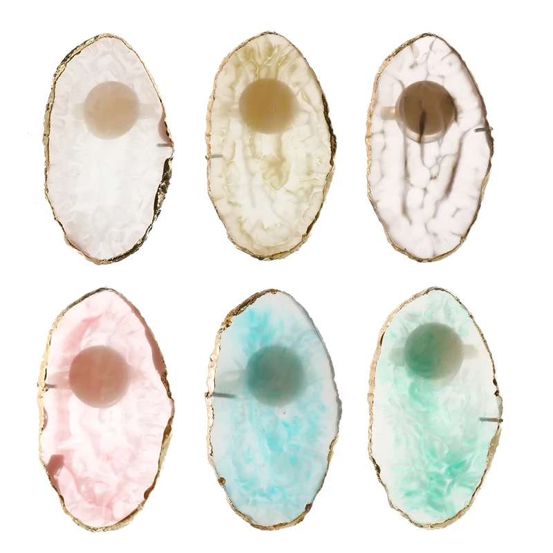 Смола камень ногтей Цвет кольцо держатель на палец лоток для дизайна с палитрой