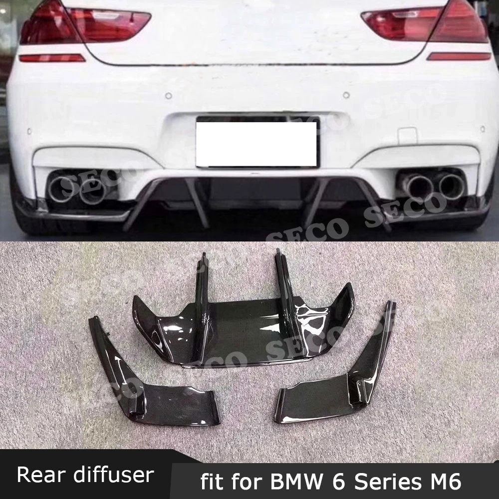 Для BMW 6 Series F12 F13 F06 M6 2013 2016 углеродное волокно задний диффузор для губ фартуки