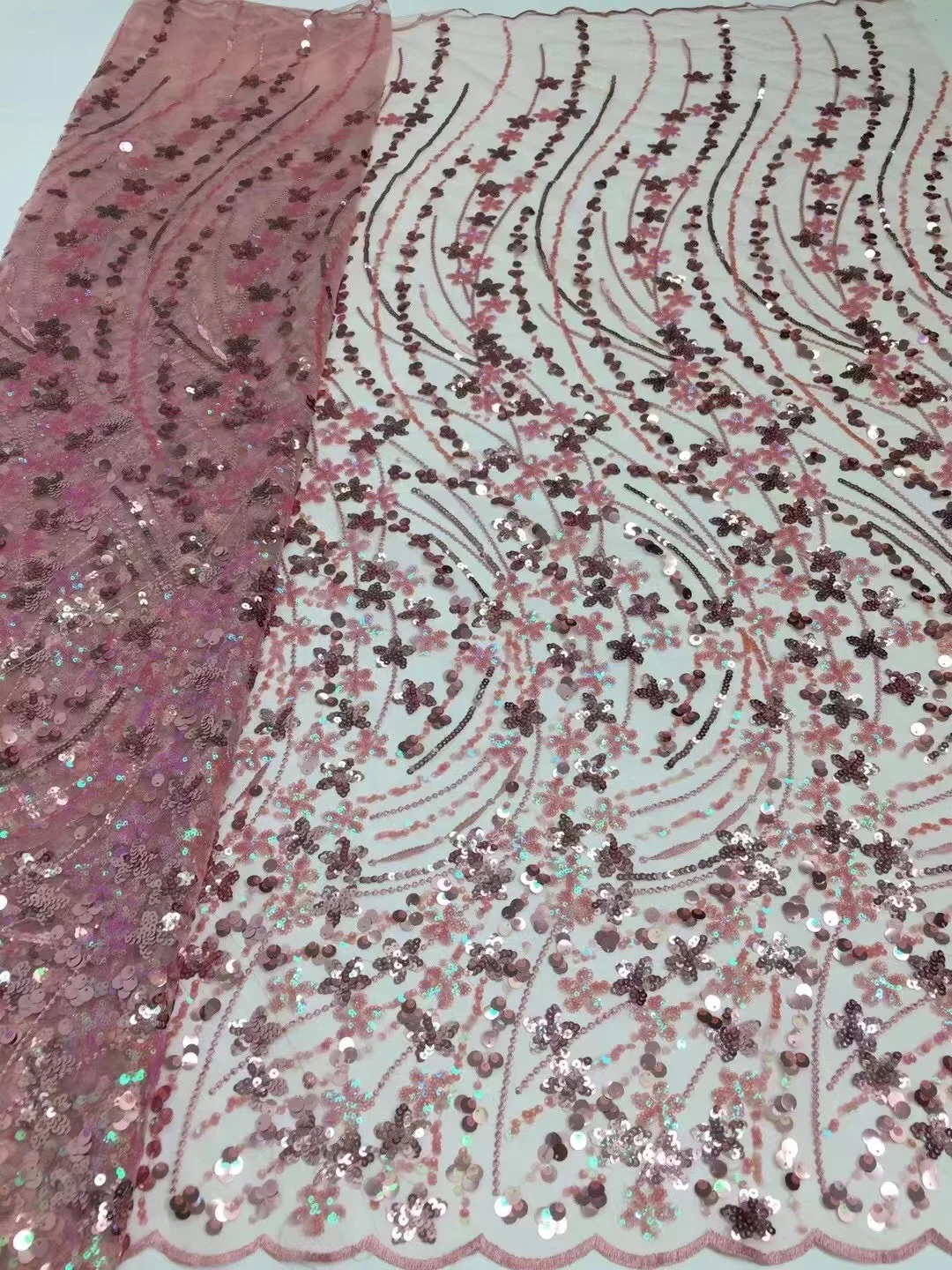 (5 ярдов/шт.) 2021 новинка африканские блестки с вышивкой Сетчатое кружево блестящая