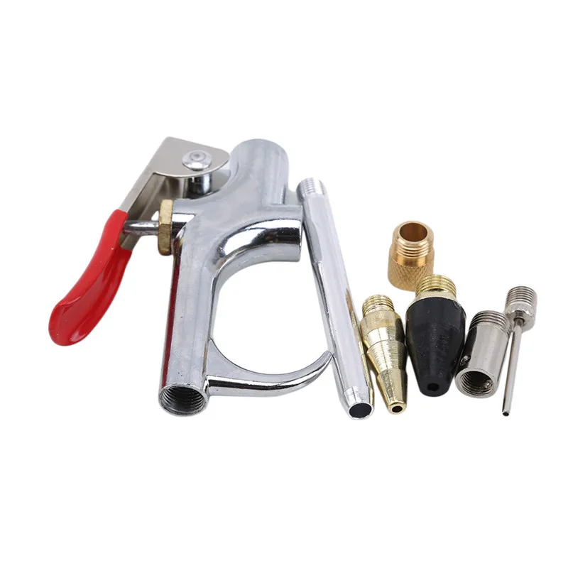 7Pcs/Set Air Blow Gun Kit Compressor Tools Set With Interchangeable Nozzles And Over-Sized Trigger Tool | Автомобили и мотоциклы