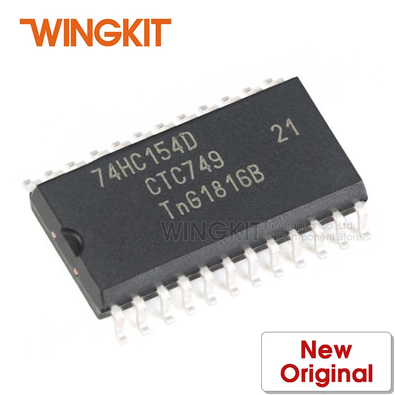 5 шт. 74HC154D 653 SOIC24 74HC154 линейный декодер 4-к-16 декодер/демплектор | Аксессуары для