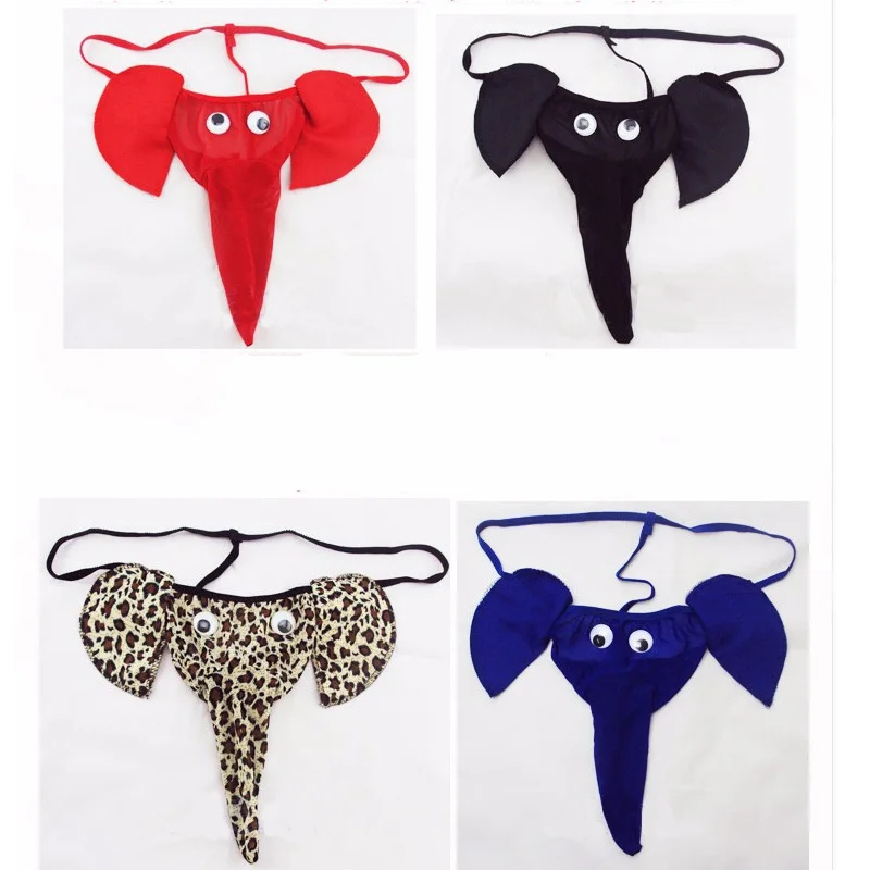 Мужское сексуальное нижнее белье леопардовые стринги в форме слона брюки T pole