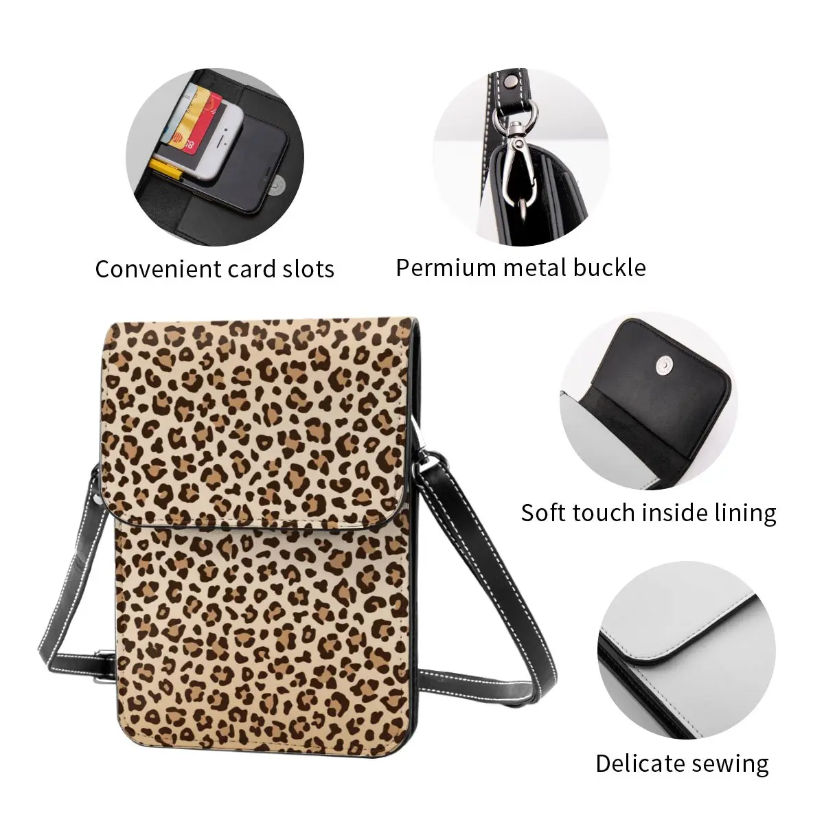 

Leopard Texture Fashion Card Holder Wallet 2021 New Female Wallets Women Zipper Strap Coin Purse