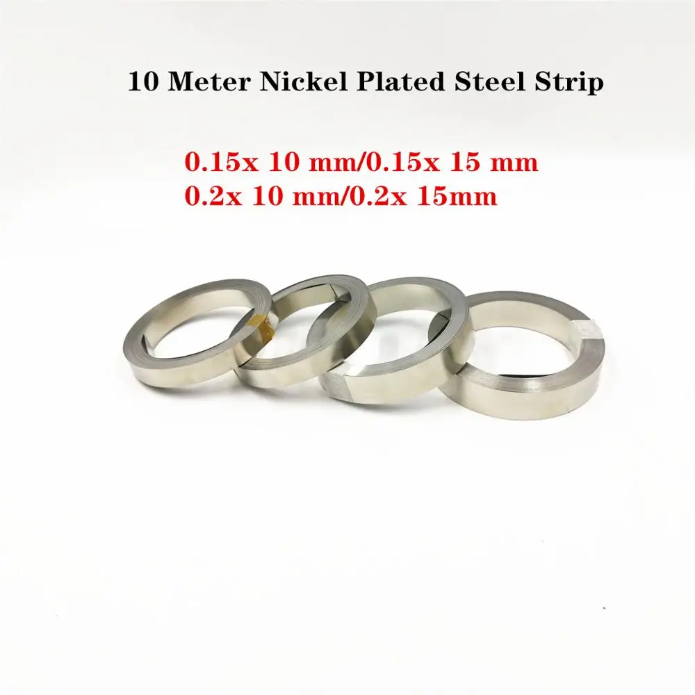 

1 Roll 10m 18650 Li-ion Battery Nickel Sheet Plate Nickel Plated Steel Belt Strip Connector spot welding machine Battery welders