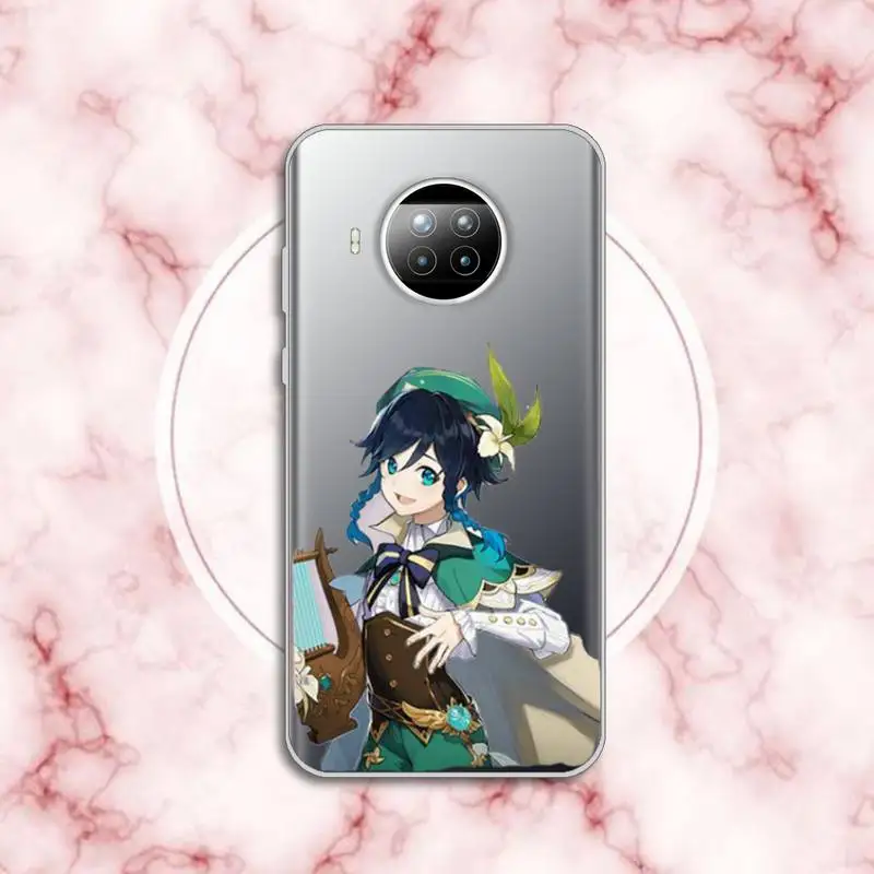 

Genshin impact game Fashion design Phone Case Transparent for Xiaomi Redmi note 10 t 8 9 pro lite 11