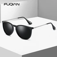 fuqian classic round polarized sunglasses men women fashion plastic driving sun glasses male black pink shades eyewear uv400