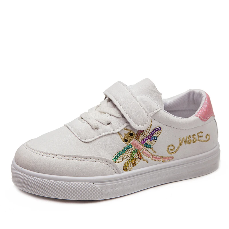 Детская обувь для девочек спортивная Белые студенческие кроссовки Повседневная