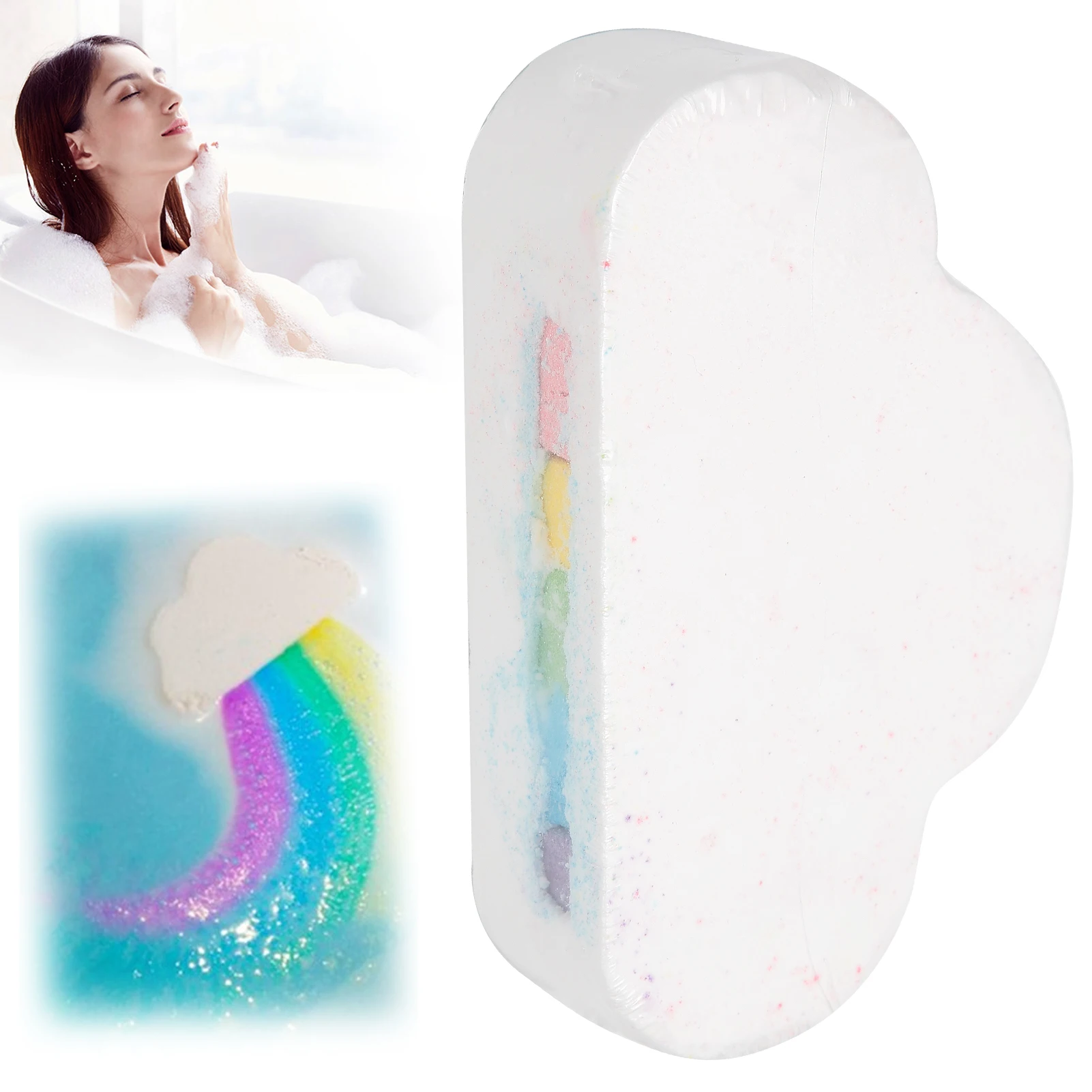 

Clouds Rainbow Natural Skin Care Bath Salt Adults Kids Exfoliating Moisturizing Bubble Bath Bombs Ball Body Skin Care Accessorie