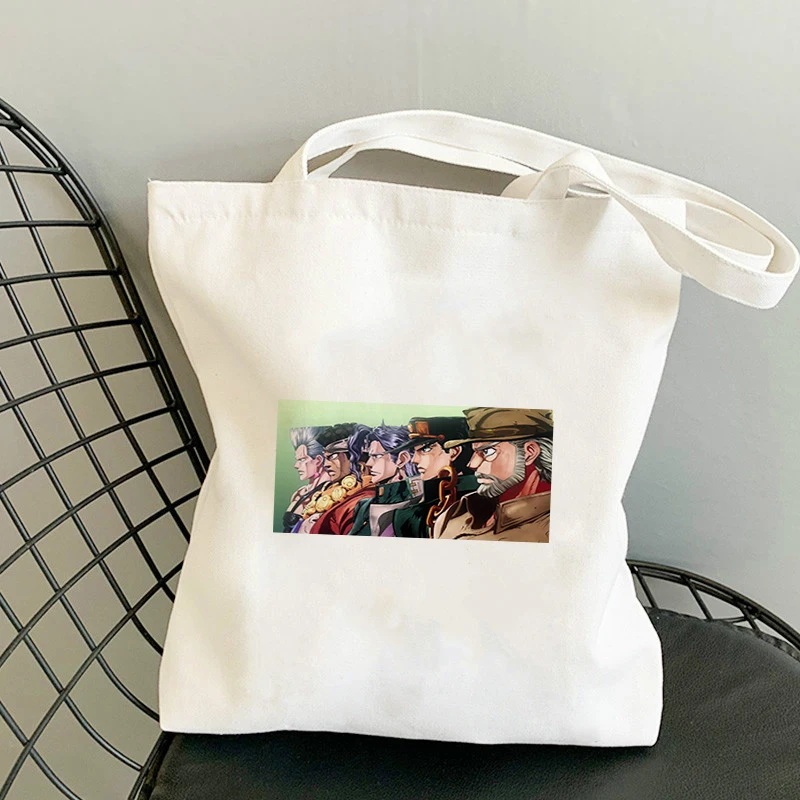 

Jojo Bizarre Adventure Canvas Bag Bags With Handle Roomy Shopper Grocery Women's Cheap Designer Handbags Shopping Shoulder Cloth