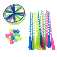 12 pcs package of 12 twisty flying saucers assorted colors helicopters kids toys gifts