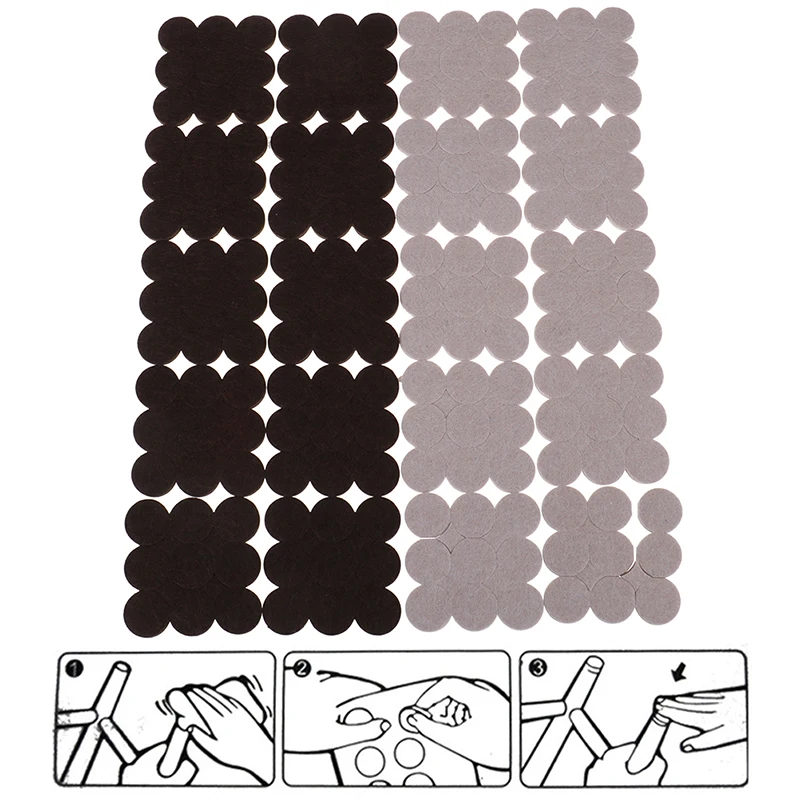 

90pcs/10sheets Felt Chair Leg Pads Floor Protectors for Furniture Legs Table leg Covers Round Bottom Anti-Slip Pads 2.7cm