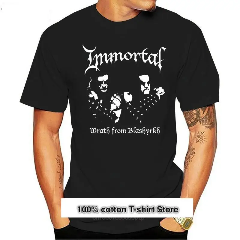 

Camiseta Immortal-wraph de Blashyrkh, talla S, pequeña, de Metal negro, moda de verano 2021