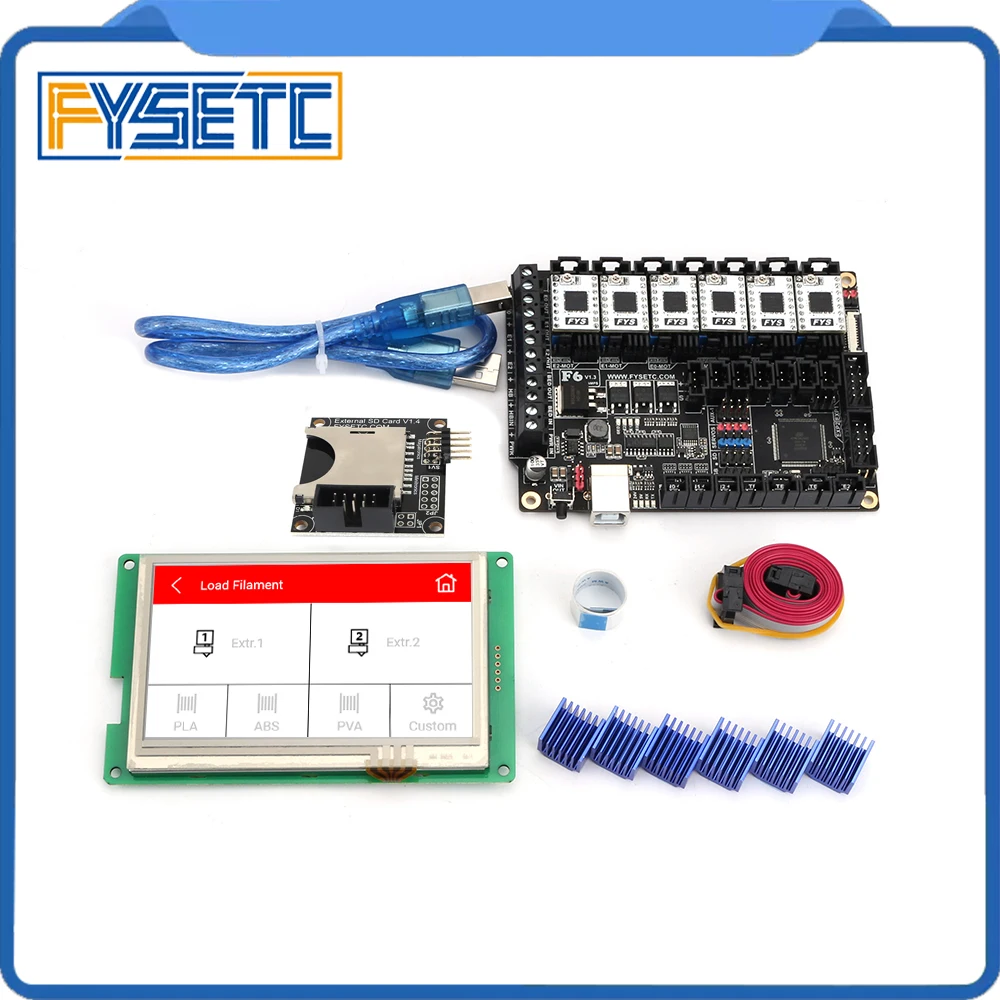 : FYSETC F6 V1.3 все в одном материнская плата + 4 3 &quotсенсорный экран Экран с SD Card Reader 6 шт.