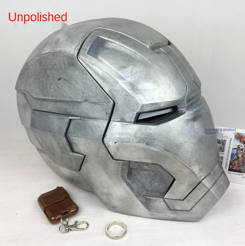 Шлем Железный человек из сплава 1:1 металлическая игрушка Электромагнитная