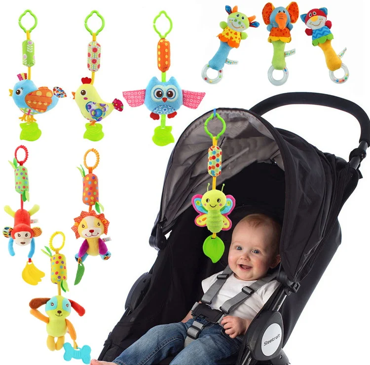 Мультяшные детские игрушки на возраст 0-12 месяцев подвесные погремушки для