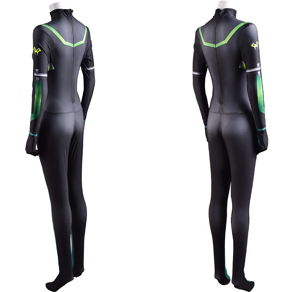 Valorant змея Сабин женщины ассасин Viper Zentai боди комбинезон Косплей Костюм Хэллоуин