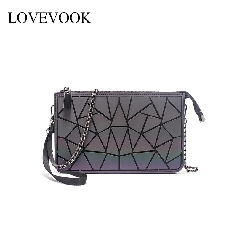 LOVEVOOK женская сумка светящиеся геометрические сумки голографическая