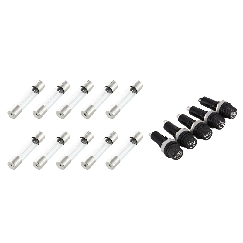10 шт. быстрая удар Тип Стекло трубка предохранители 6X30mm 250V 10A &amp 5 AC 125V 15A 6x30 мм