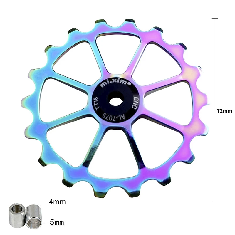 Фото MiXim велосипедный задний переключатель жокейское колесо керамический подшипниковый шкив направляющий ролик с ЧПУ 4/5/6 мм для 12 скоростей №4