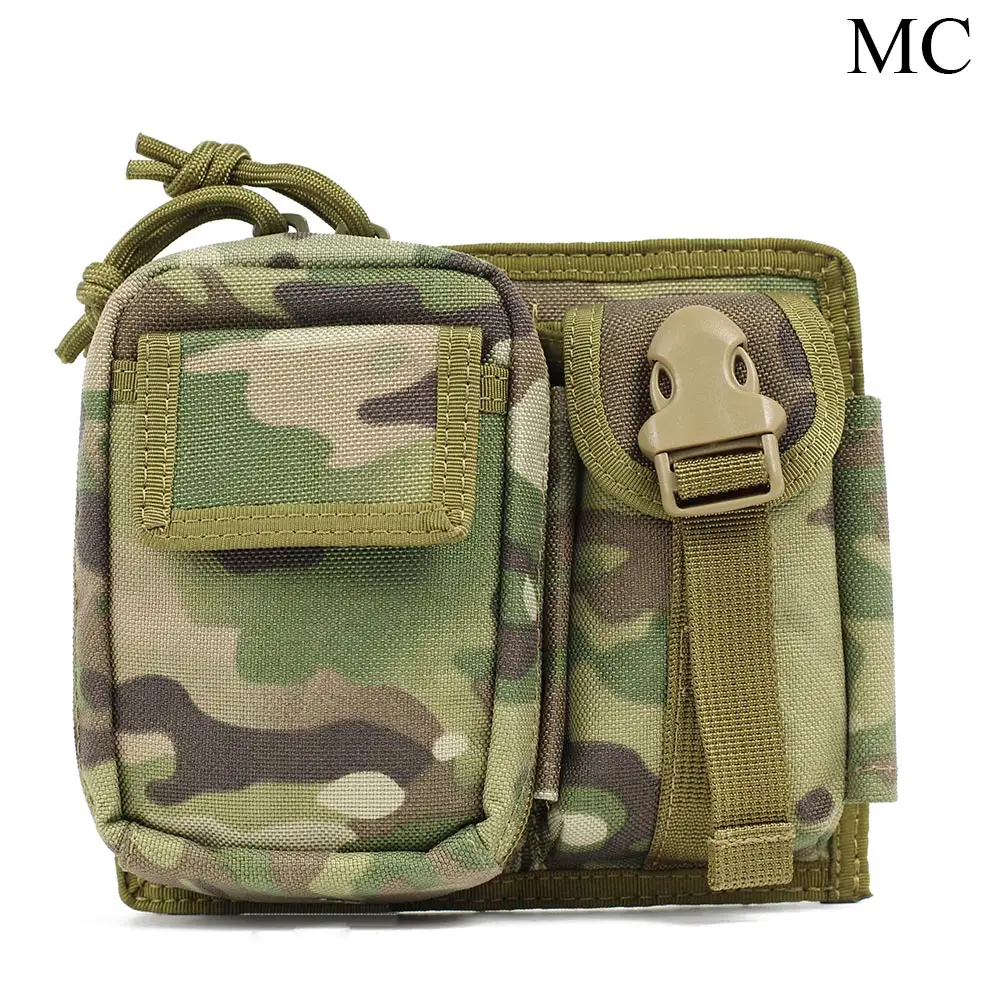 SINAIRSOFT Тактический Molle Чехол поясная сумка водонепроницаемый нейлон многофункциональная повседневная мужская маленькая сумка Мобильный чехол для телефона охотничья сумка - Цвет: MC