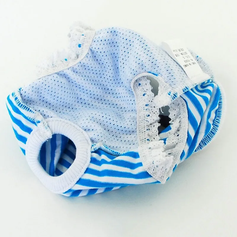 

Striped Washable Dog Diapers Physiological Pants Female Dog Shorts Cotton Girl Dogs Pants Pets Underwear Sanitary Panties
