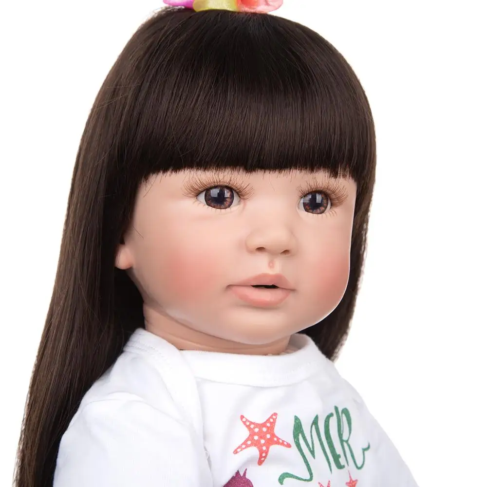 24 дюйма модная милая кукла-реборн KUKADOLL парик хиар тканевая кукла-Реборн детские