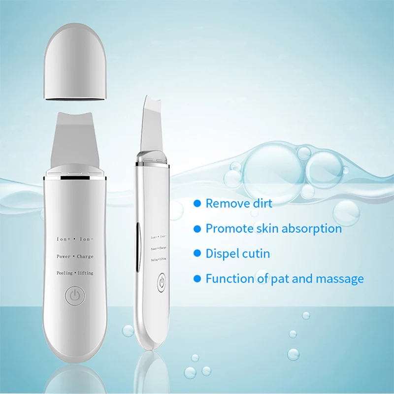 

Ультразвуковое устройство для глубокой очистки лица, перезаряжаемое устройство для ухода за кожей, вибрирующий массажер для лица