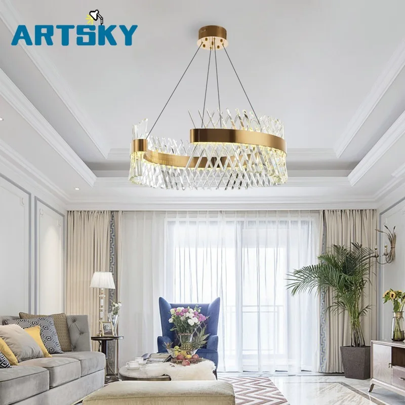 Modern Garden Fence Design LED Semi-circular Crystal Pendant Lights for Restaurant Kitchen Decoration Lighting Fixtures | Лампы и