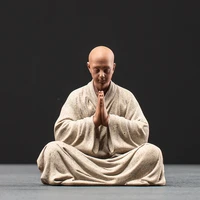 kung fu tray accessories decorative buddhas figures porcelain monk plus figurines tea pet home decoration