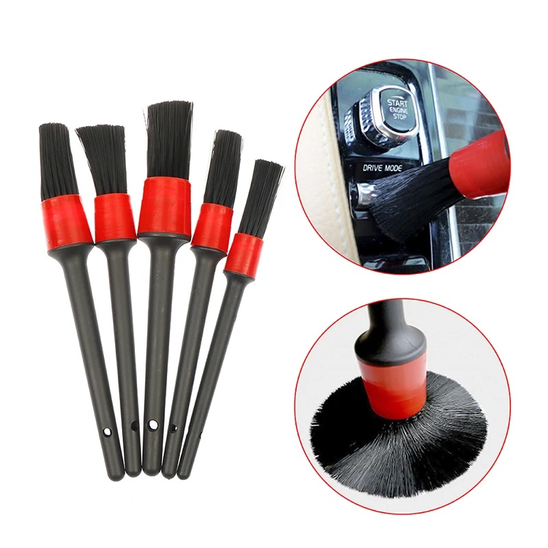 

5pcs car mesh detail brush air outlet brush soft hair air conditioning brush car cleaning car detailing tools