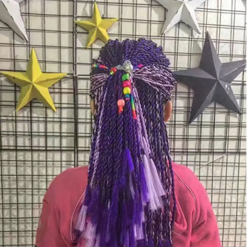 10 шт. модная разноцветная круглая деревянная оплетка для волос страшный Дред