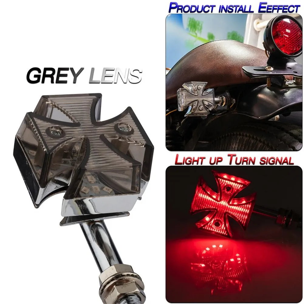 

Motorcycle LED Flashers Turn Signal Indicator Red Tail Light For DC12V Motorcycles With 10mm Screw Holes Turn Signal Lamp