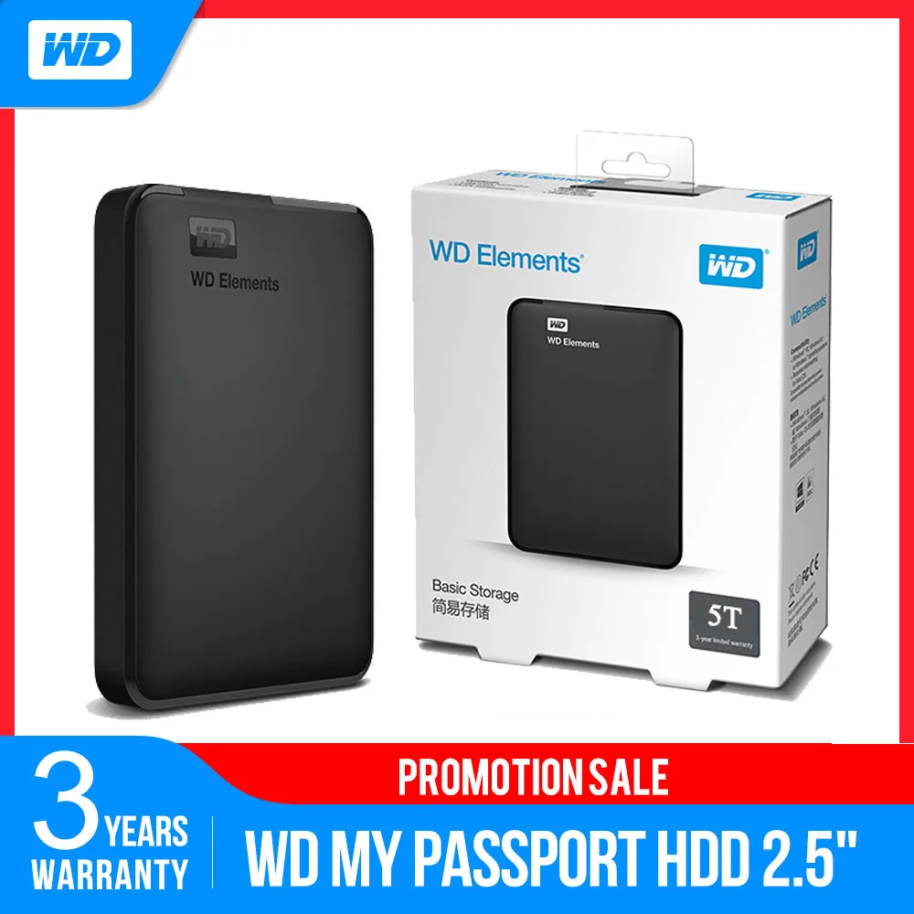 Western Digital WD Elements 2 5 &quotПортативный 1 ТБ 4 USB3.0 внешний жесткий диск Hdd Disco Duro Externo Disque